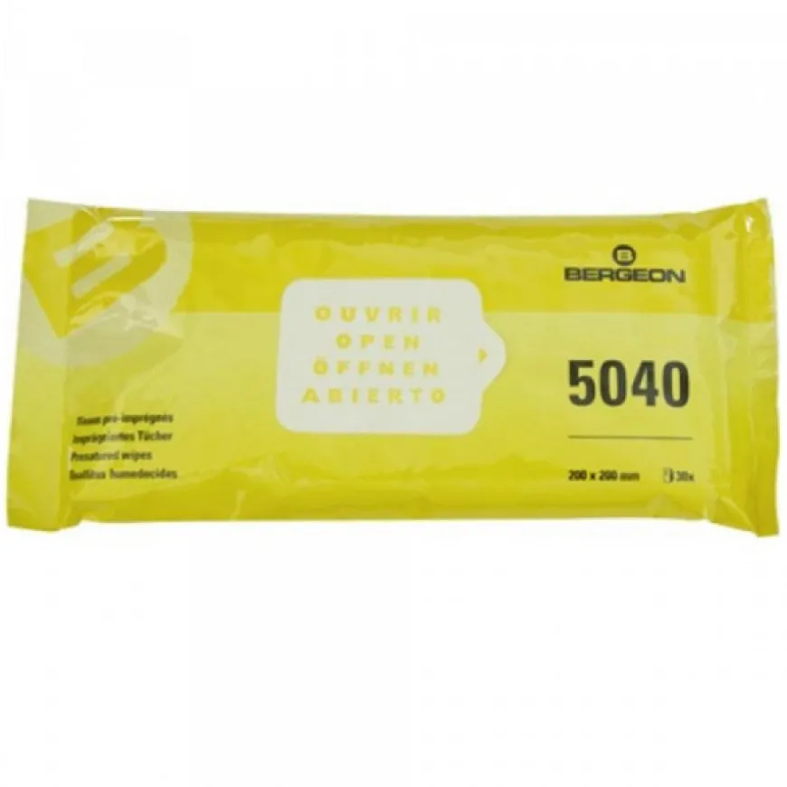 Lingettes Nettoyantes Éthanol BERGEON 5040 - Paquet de 30