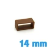 Loop de montre Silicone Brun 14 mm