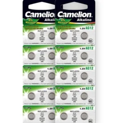 Lot de 20 Batteries pour montre  AG12 1,5 V alcaline