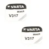 Lot de 2 Batteries pour montre alcaline 1,55 V Varta 317