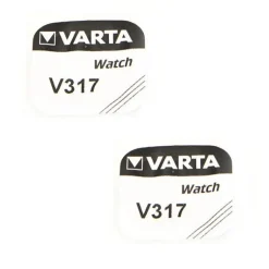 Lot de 2 Batteries pour montre alcaline 1,55 V Varta 317