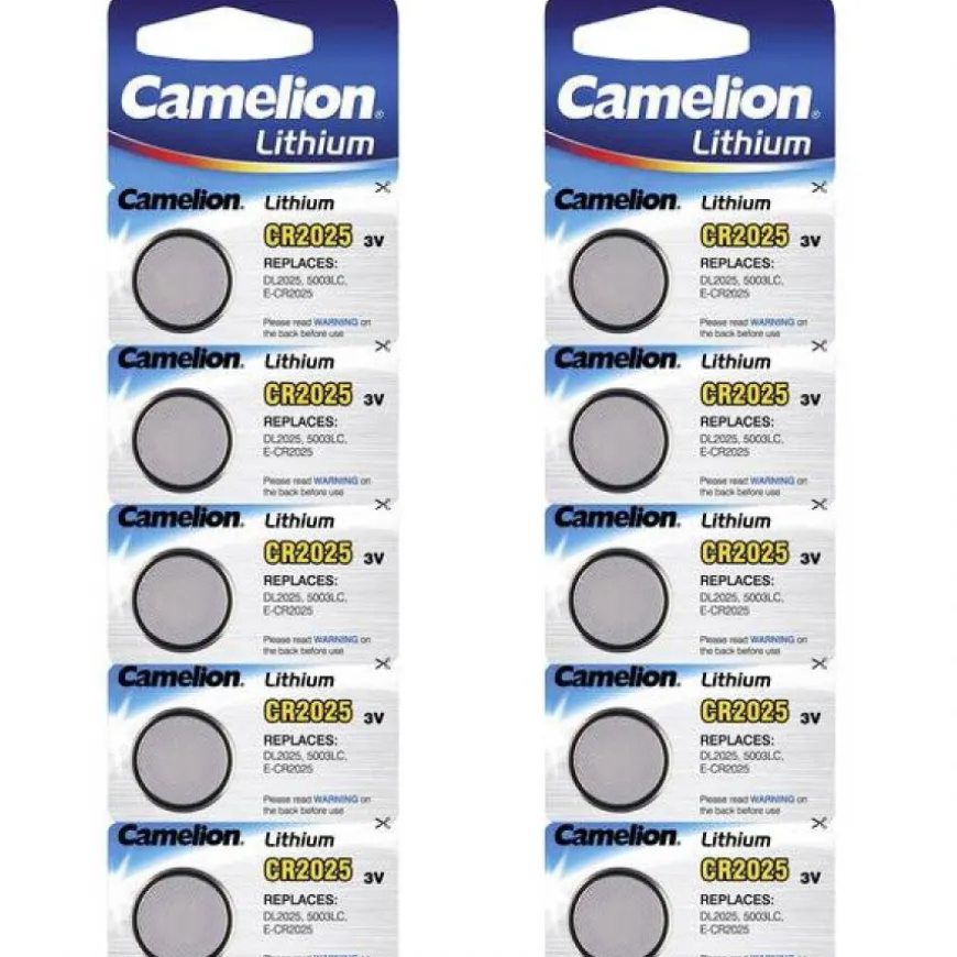Lot de 10 Batteries pour montre lithium 3 V CR2025