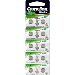 Lot de 10 Batteries 1,5 V AG11 alcaline de montre