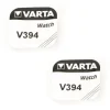 Lot de 2 Batteries 1,55 V alcaline 394 Varta de montre