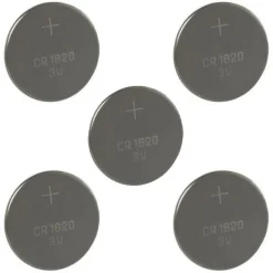Lot de 5 Piles CR1620 3 V lithium pour montre
