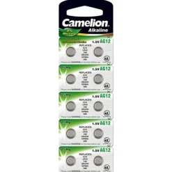 Lot de 10 Piles pour montre  1,5 V AG12 alcaline