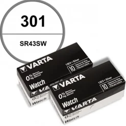 Lot de 20 Piles 301 Varta 1.55 V alcaline de montre