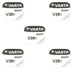 Lot de 5 Piles Varta 1,55 V 390 alcaline pour montre