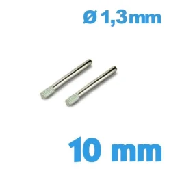 Lot 2 Goupilles Moletées 10 mm diam 1,30