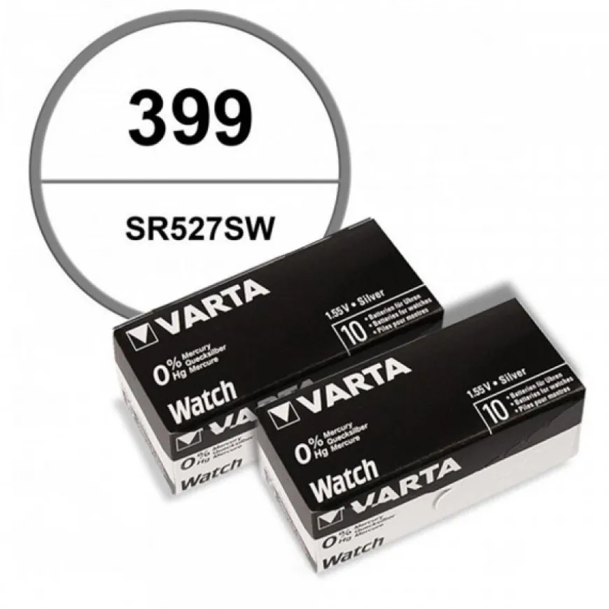 Lot 20 Piles de Montre 399 Varta 1,55 V