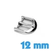 12 mm argent Fermoir ardillon acier