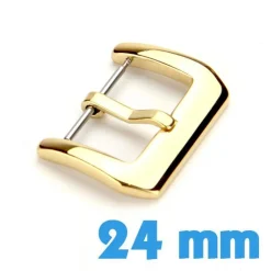 24 mm Boucle ardillon or acier