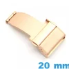 20 mm Or rose Fermoir déployant Acier bouton