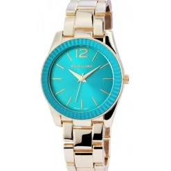 Montre acier doré femme marque Excellanc