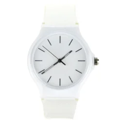 Montre aiguille luminescente blanche
