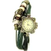 Montre analogique femme cuir pas chère vert