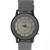 Montre analogique sport bracelet gris cuir homme
