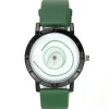 Montre analogique vert aiguilles originales