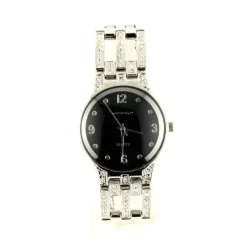 Montre bijou pas chère pour femme bracelet métal argenté