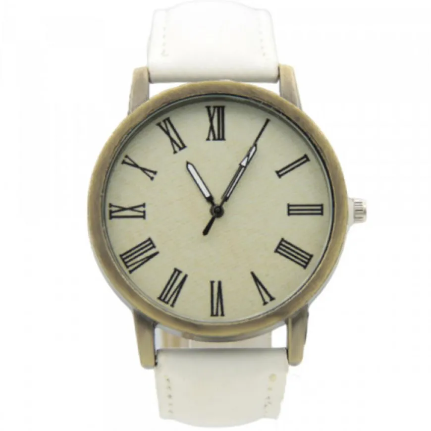 Montre Blanche Femme Chiffre Romain pas chère