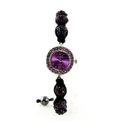 Montre boule brillante violette shamballah femme pas chère