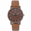Montre bracelet cuir café pas chère