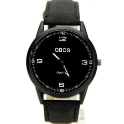 Montre bracelet cuir noir