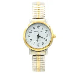 Montre Bracelet Extensible Argenté et Doré Excellanc