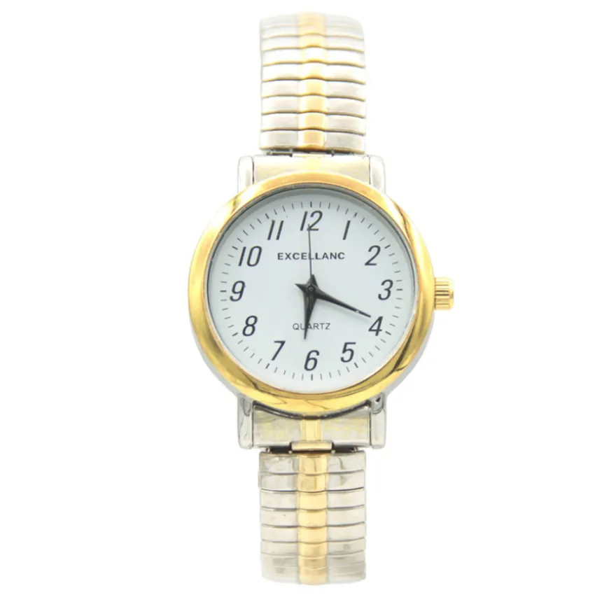 Montre Bracelet Extensible Argenté et Doré Excellanc