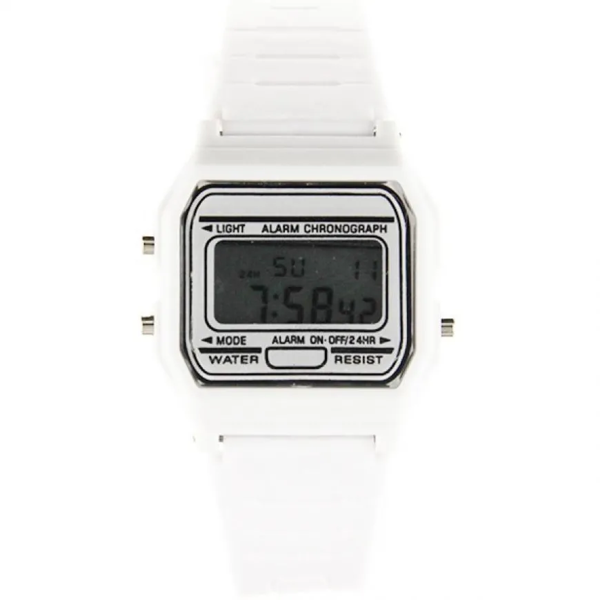 Montre chronographe blanche pas chère