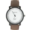 Montre classique homme pas cher brun
