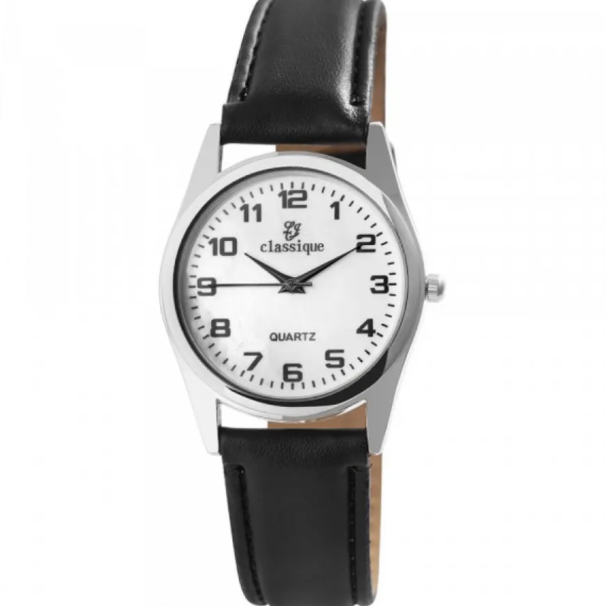 Montre Cuir PU Noir marque Classique