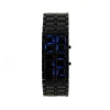 Montre Dark Samurai pas chère Noir LED Bleu métal date