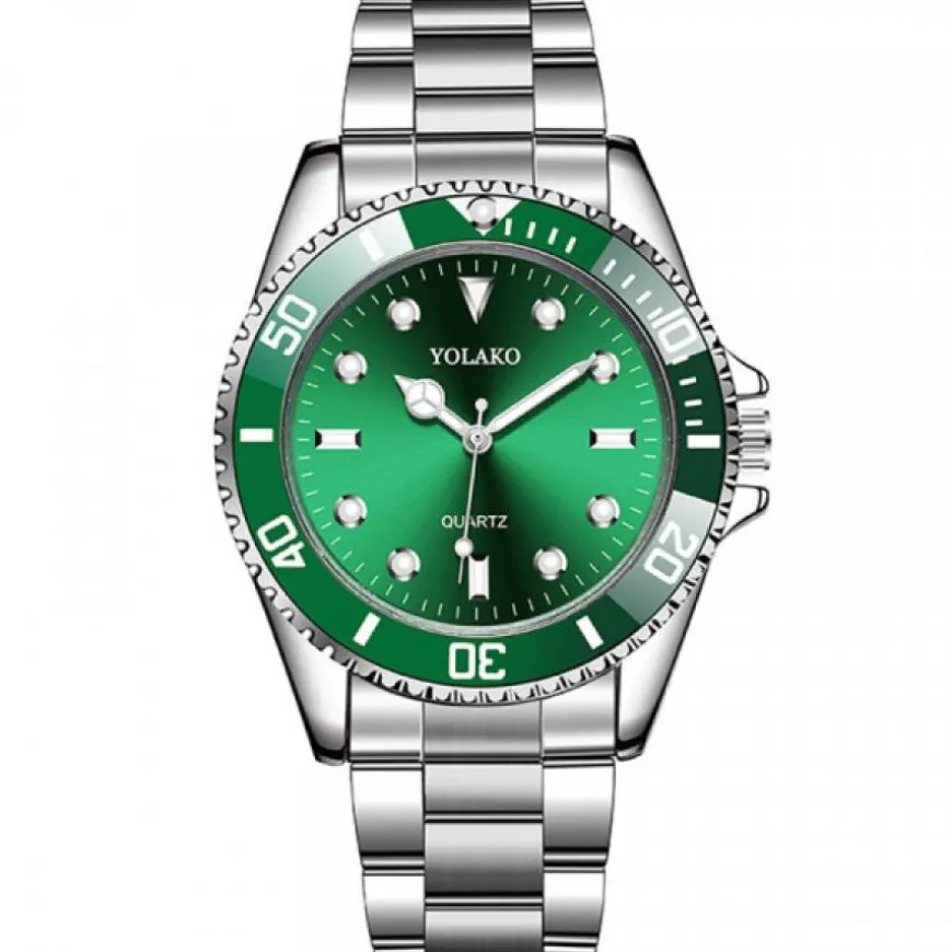 Montre de luxe cadran vert homme