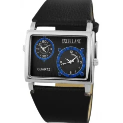 Montre double fuseau horaire homme