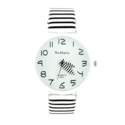 Montre femme noir et blanc marque Womage