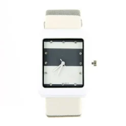 Montre femme pas chère bracelet cadran gris et sable