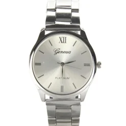 Montre Geneva homme bracelet acier
