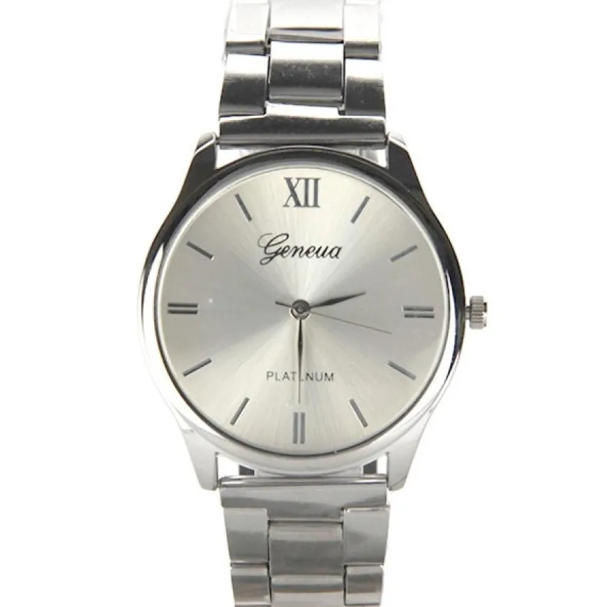 Montre Geneva homme bracelet acier