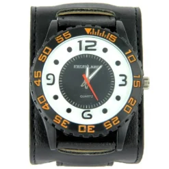 Montre homme gros cadran noir et blanc Excellanc
