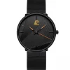 Montre Homme Maille Milanaise Noir pas chère
