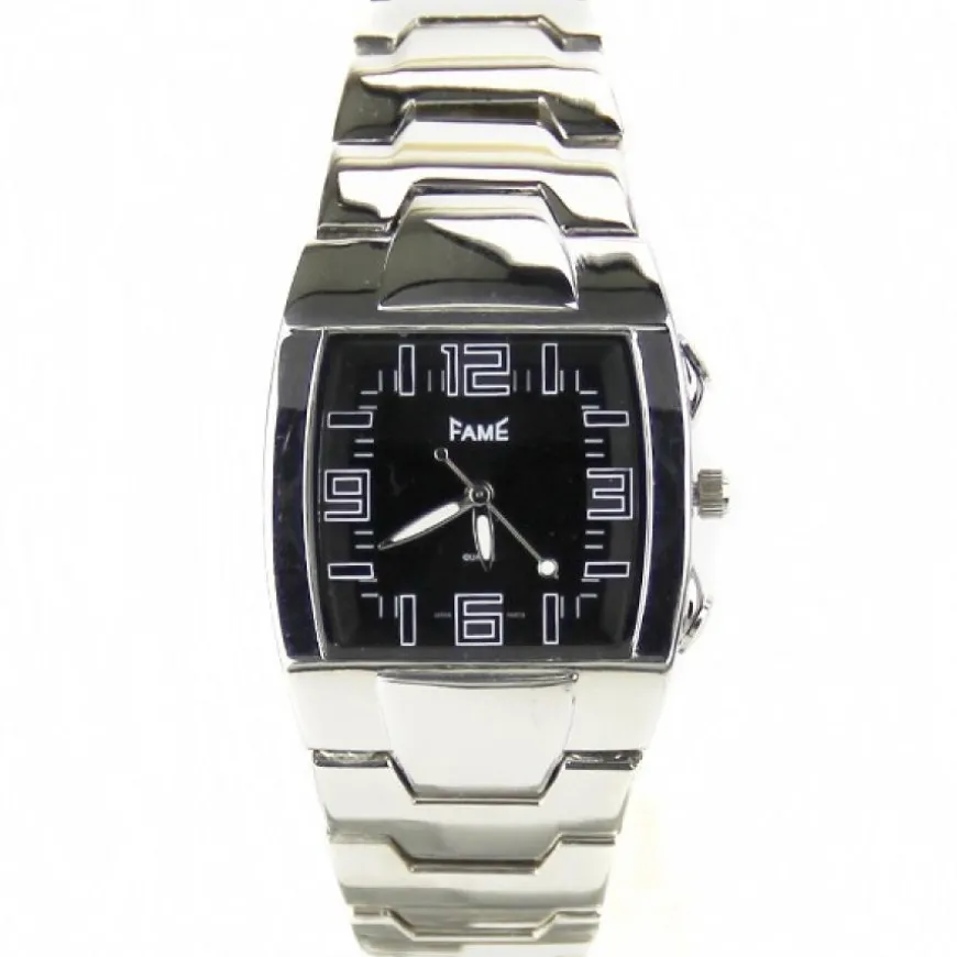 Montre metal homme carré