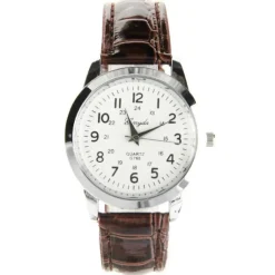 Montre mode unisexe bracelet cuir pu marron