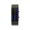 Montre noir LED bleues Samurai pas chère date