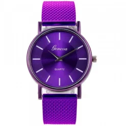 Montre pas chère femme violet bracelet silicone