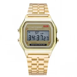 Montre pas chère multifonction dorée