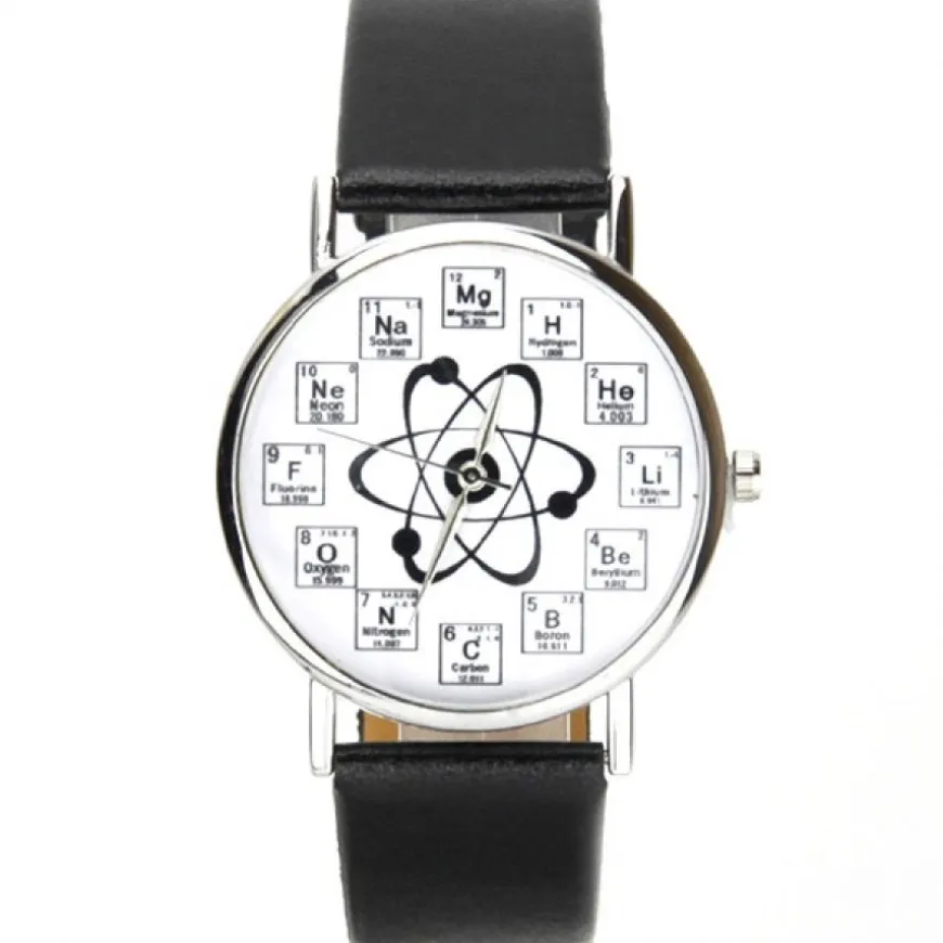 Montre pas chère noir tableau périodique des éléments