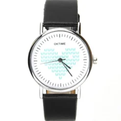 Montre quartz cadran coeur bracelet noir