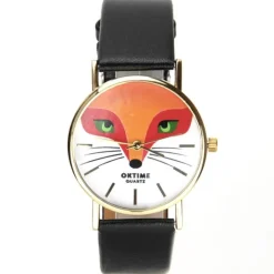 Montre renard roux animal bracelet simili