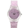 Montre rose paillette femme